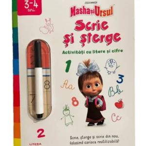MASHA ȘI URSUL: SCRIE ȘI ȘTERGE LITERE ȘI CIFRE