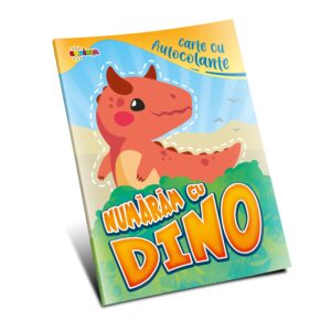 CARTE CU AUTOCOLANTE: NUMĂRĂM CU DINO