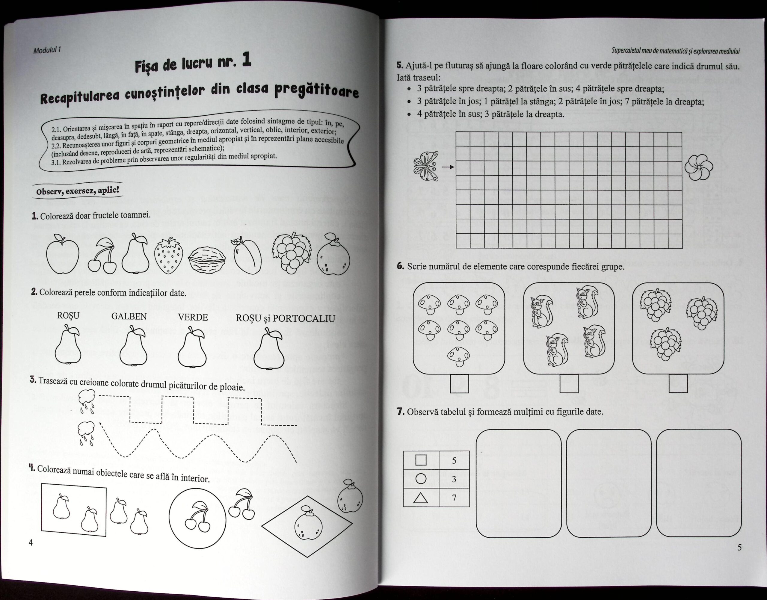FIȘE DE LUCRU COMPER PENTRU CLASA 1 : MATEMATICĂ - imagine 2