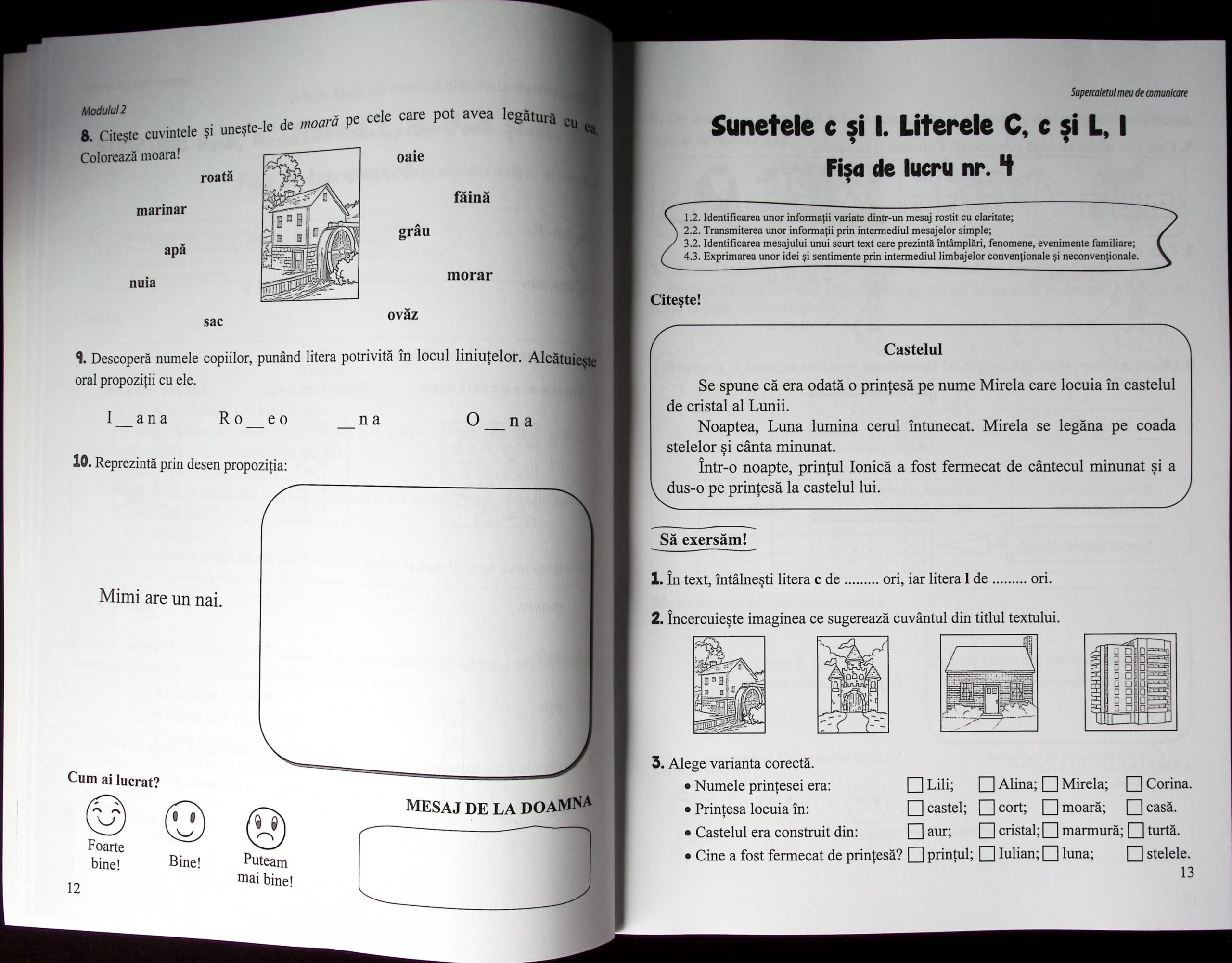 FIȘE DE LUCRU COMPER PENTRU CLASA 1 : COMUNICARE - imagine 4