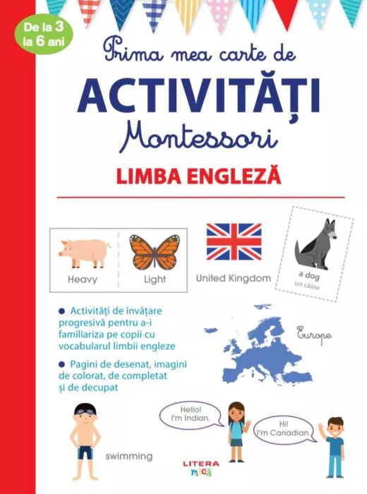 PRIMA MEA CARTE DE ACTIVITĂȚI MONTESSORI: LIMBA ENGLEZĂ